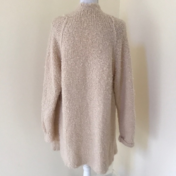 NWT! Free People XS cream long wool blend Cardigan - Picture 4 of 8